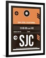 SJC San Jose Luggage Tag II-NaxArt-Framed Art Print