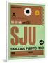 SJU San Juan Luggage Tag I-NaxArt-Framed Art Print