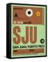 SJU San Juan Luggage Tag I-NaxArt-Framed Stretched Canvas