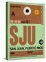 SJU San Juan Luggage Tag I-NaxArt-Stretched Canvas