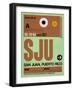 SJU San Juan Luggage Tag I-NaxArt-Framed Art Print