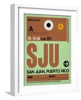 SJU San Juan Luggage Tag I-NaxArt-Framed Art Print