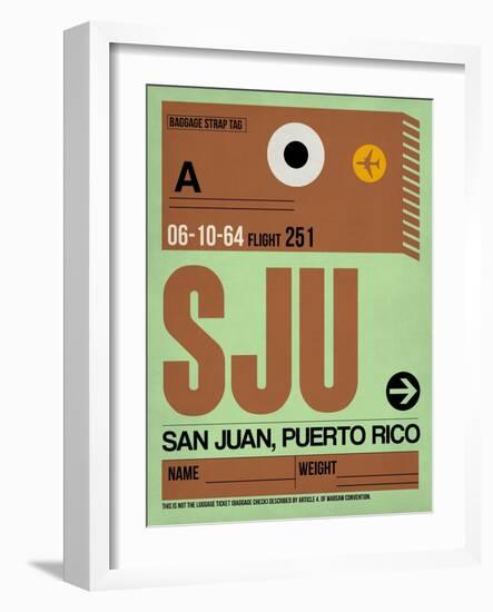 SJU San Juan Luggage Tag I-NaxArt-Framed Art Print