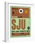 SJU San Juan Luggage Tag I-NaxArt-Framed Art Print