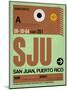 SJU San Juan Luggage Tag I-NaxArt-Mounted Art Print