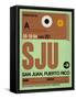 SJU San Juan Luggage Tag I-NaxArt-Framed Stretched Canvas