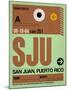 SJU San Juan Luggage Tag I-NaxArt-Mounted Art Print