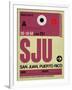 SJU San Juan Luggage Tag II-NaxArt-Framed Art Print