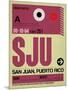 SJU San Juan Luggage Tag II-NaxArt-Mounted Art Print