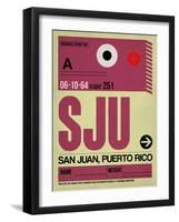 SJU San Juan Luggage Tag II-NaxArt-Framed Art Print