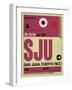 SJU San Juan Luggage Tag II-NaxArt-Framed Art Print