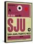 SJU San Juan Luggage Tag II-NaxArt-Framed Stretched Canvas