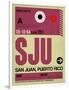 SJU San Juan Luggage Tag II-NaxArt-Framed Art Print