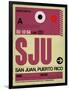 SJU San Juan Luggage Tag II-NaxArt-Framed Art Print