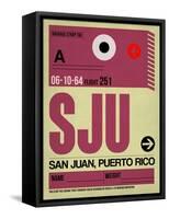 SJU San Juan Luggage Tag II-NaxArt-Framed Stretched Canvas