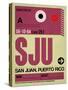 SJU San Juan Luggage Tag II-NaxArt-Stretched Canvas