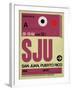 SJU San Juan Luggage Tag II-NaxArt-Framed Art Print