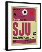 SJU San Juan Luggage Tag II-NaxArt-Framed Art Print