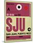 SJU San Juan Luggage Tag II-NaxArt-Mounted Art Print