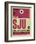 SJU San Juan Luggage Tag II-NaxArt-Framed Art Print