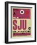 SJU San Juan Luggage Tag II-NaxArt-Framed Art Print