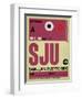 SJU San Juan Luggage Tag II-NaxArt-Framed Art Print