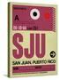 SJU San Juan Luggage Tag II-NaxArt-Stretched Canvas