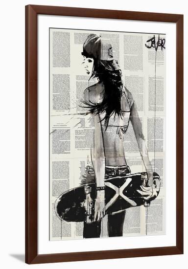 Sk8er Gurl-Loui Jover-Framed Art Print