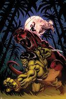 Skaar: King of The Savagle Land No.2 Cover: Skaar, Devil Dinosaur, Moon Boy, and Ka-Zar-Ed McGuinness-Lamina Framed Poster