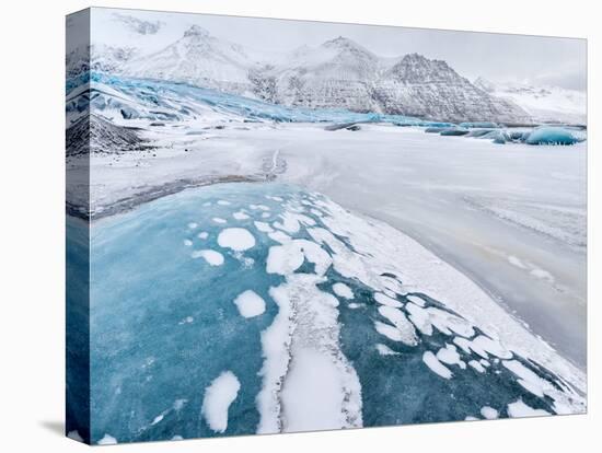 Skaftafelljokull Glacier in Vatnajokull During Winter-Martin Zwick-Stretched Canvas