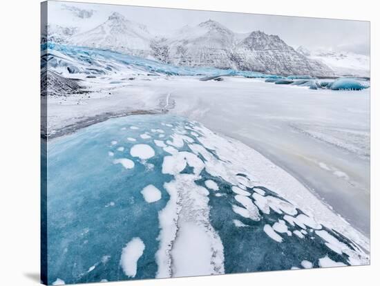 Skaftafelljokull Glacier in Vatnajokull During Winter-Martin Zwick-Stretched Canvas