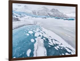 Skaftafelljokull Glacier in Vatnajokull During Winter-Martin Zwick-Framed Photographic Print