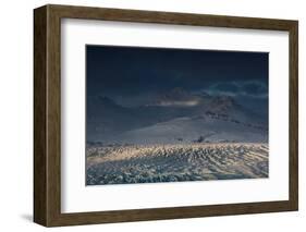 Skaftafellsjokull Glacier with a Mountain During a Dramatic Sunrise-Alex Saberi-Framed Photographic Print