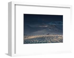 Skaftafellsjokull Glacier with a Mountain During a Dramatic Sunrise-Alex Saberi-Framed Photographic Print