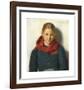 Skagen Girl in a Red Shawl-Michael Ancher-Framed Premium Giclee Print