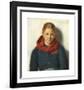 Skagen Girl in a Red Shawl-Michael Ancher-Framed Premium Giclee Print