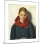 Skagen Girl in a Red Shawl-Michael Ancher-Mounted Premium Giclee Print