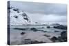 Skagsanden Beach in the Lofoten Islands, Norway in the Winter on a Cloudy Day-Felix Lipov-Stretched Canvas