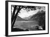 Skagway, Alaska Harbor with Fishing Boat Photograph - Skagway, AK-Lantern Press-Framed Art Print