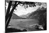 Skagway, Alaska Harbor with Fishing Boat Photograph - Skagway, AK-Lantern Press-Mounted Art Print