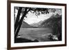 Skagway, Alaska Harbor with Fishing Boat Photograph - Skagway, AK-Lantern Press-Framed Art Print