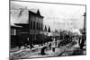 Skagway, Alaska - Laying Railroad Track on Broadway-Lantern Press-Mounted Art Print