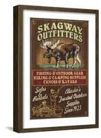 Skagway, Alaska - Moose Outfitters-Lantern Press-Framed Art Print