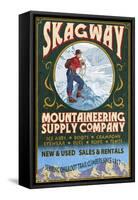 Skagway, Alaska - Mountaineering Chilkoot Trail-Lantern Press-Framed Stretched Canvas