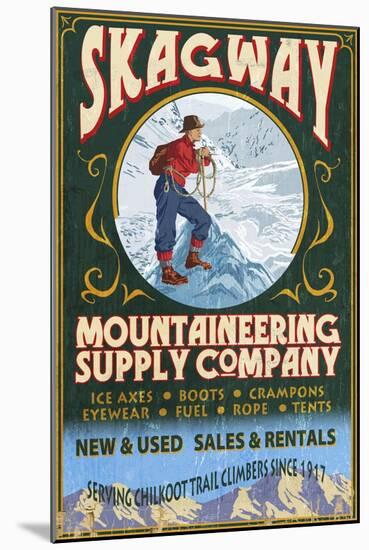 Skagway, Alaska - Mountaineering Chilkoot Trail-Lantern Press-Mounted Art Print