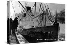 Skagway, Alaska - Princess Norah Ship Arriving-Lantern Press-Stretched Canvas