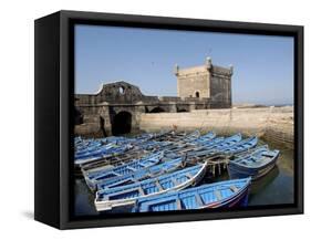 Skala of the Port, the Old Fishing Port, Essaouira, Historic City of Mogador, Morocco-De Mann Jean-Pierre-Framed Stretched Canvas