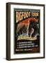 Skamania County, Washington - Bigfoot Tours - Vintage Sign-Lantern Press-Framed Art Print