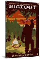 Skamania County, Washington - Home of Bigfoot-Lantern Press-Mounted Art Print