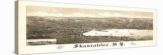 Skaneateles, New York - Panoramic Map-Lantern Press-Stretched Canvas